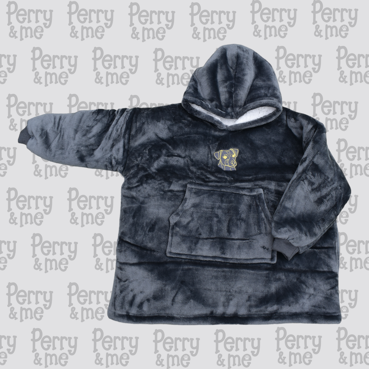 Children's Embroidered Pawtrait Oversized Blanket Hoodie